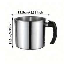 1300ml Stainless Steel Candle Making Pot With Heat-Resistant Handle And Drip-Free Spout, Easy To Pour And Melt Wax - 1300ml Pot - View 7