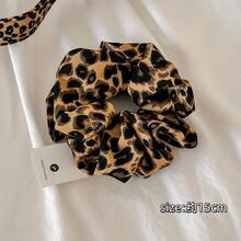 1pc Leopard Print Hair Scrunchies,Hair Accessories - Multicolor - View 7