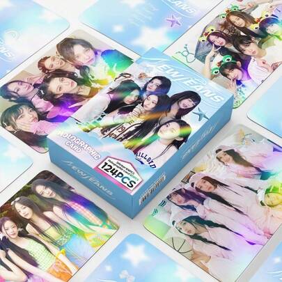 asmodee 124 بطاقة هولوغرافية NEWJEANS NJ ألبوم ستار KPOP بضائع LOMO، مناسبة لتزيين دفاتر الملاحظات وجدران الصور في الغرفة، هدية عطلة مثالية