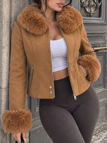 Women Coats - Camel - View 3