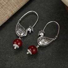 Women's Vintage Phoenix Design Long Ear Hooks, Atmospheric Vintage Earrings, Suitable For Daily Commute And Travel Wear - Silver - View 3