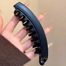 3/1pc Large Non-Slip Women's Ponytail Clip With Back Comb And Vertical Banana Clip, Thickened Enhanced Volumizing Effect, Brown/Black/Grey Leopard Print, Suitable For Braids, Buns And Updos, Halloween, Christmas - Multicolor - View 13