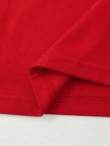 Women Two-Piece Outfits - 2 Playera Roja con Short Rayas Rojo con Rosa - View 4