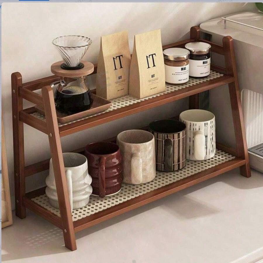 Desktop Tiered Small Storage Rack Multi-Layer Display Stand For Office Desk Succulent Potted Plants - Multicolor - View 1