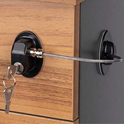 1pc Strong Adhesive Child Safety Lock, Suitable For Cabinet Doors, Refrigerator And Drawers | Toddler Safety Window Opening Restrictor