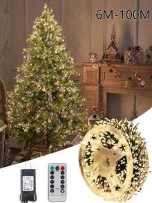 6m-100m LED Cluster String Light Firecracker Fairy Lights Christmas Garland For Halloween Birthday Home New Year Christmas Tree Garden Party Wedding Decoration Lamps - US A Type Plug(110-127V) - View 1