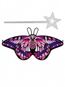 Adult Halloween Animal Costume Cape, Simulated Ladybug, Bee, Butterfly, Dragonfly Wing Design Cape Prop - Multicolor - View 12