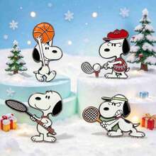قطعة واحدة من دبوس Snoopy الرياضي الجديد لعام 2026، إكسسوار ممتع ومرح للملابس وحافظة الأقلام والمزيد، صغير الحجم وفريد من نوعه، مناسب كهدية للأصدقاء والعائلة في رأس السنة والهالوين والكريسماس (نمط عشوائي) - متعدد الألوان - مشاهدة 2