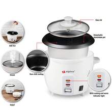 Bakaji Cuociriso Elettrico 300W Vaporiera Cuoci Riso Risottiera a Vapore Alpina 0,6L - Spina tipo F UE (220-240 V) - Visualizzare 4
