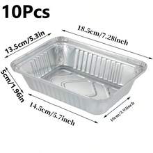20/50Pcs Reusable Aluminum Foil Pans With Lids Food Containers - For Baking Cakes, Brownies, Bread, Meatloaf, Lasagna Or Bento Boxes - Multicolor - View 19