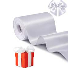 WENSIDUO Ruy băng satin đỏ rộng 4 inch x 10 yard dùng cho lễ cắt băng khai trương doanh nghiệp, thắt nơ trang trí lễ hội Giáng sinh, phù hợp để may vá, làm thủ công, may đo, lễ nghi, trang trí lưng ghế đám cưới - Dây ruy băng trang trí - Xem 15