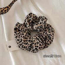 1pc Leopard Print Hair Scrunchies,Hair Accessories - Multicolor - View 8