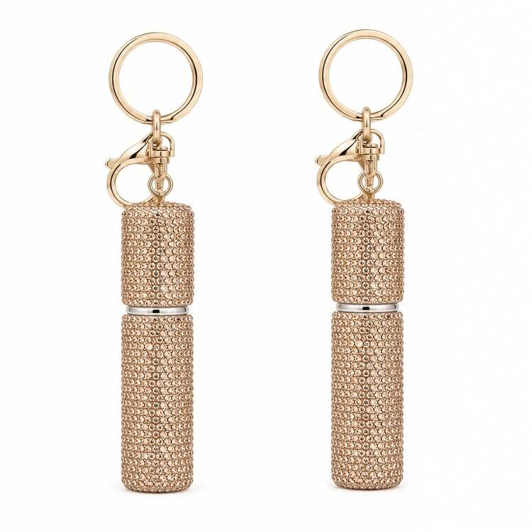 1pc Shiny Valentine's Day Wedding Birthday Gift Perfume Atomizer Keychain, Refillable Mini Portable Spray Bottle Dispenser, With Lobster Clasp, Fashionable Bag Charm Car Keychain, 8 Colors Available - Multicolor - View 17