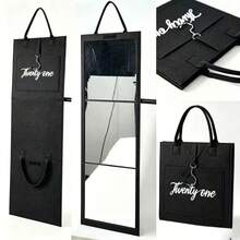 Foldable Full-Length 3-Panel Mirror With Portable Bag, 3-Panel Door-Mounted And Desktop Mirror, Portable Drill-Free Vanity Mirror, Suitable For Bedroom, Dorm, Apartment And Travel - Folding Mirror - View 12