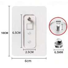 10/5/1pc No-Drill Damage-Free Adhesive Wall Hooks, Multi-Functional Strong Adhesive Hooks, Suitable For Hanging Paintings, Artworks, Home Decor, Reusable Wall Mounting Storage Hardware - Clear - View 12