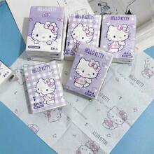 Hasbro 9/18 Small Bags/Set Exquisite Handkerchief Tissues, Cute Hello Kitty Printed Chiffon Paper, Portable Cartoon Pattern Facial Tissues, Perfect For Work, Spring/Summer Holidays, Graduation Season, Travel Accessories, Birthday Gifts, Weddings, Restaurants, Back To School, Graduation Season, Holiday Parties And Other Occasions - Cartoon - View 7