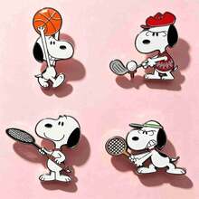 قطعة واحدة من دبوس Snoopy الرياضي الجديد لعام 2026، إكسسوار ممتع ومرح للملابس وحافظة الأقلام والمزيد، صغير الحجم وفريد من نوعه، مناسب كهدية للأصدقاء والعائلة في رأس السنة والهالوين والكريسماس (نمط عشوائي) - متعدد الألوان - مشاهدة 5