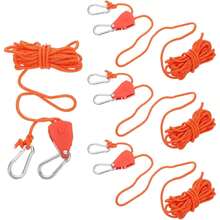 2/1pc 157.48 Inch Tensioning Fixed Rope, Anti-Slip Wheel Rope, Outdoor Tent Hook Canopy Tie Rope, Suitable For Indoor, Backyard, Balcony, Single-Hand Adjustment, Quick Adjustment, Compact Plastic And Metal Structure... - Fixing Rope - View 5