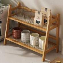 Desktop Tiered Small Storage Rack Multi-Layer Display Stand For Office Desk Succulent Potted Plants - Multicolor - View 2