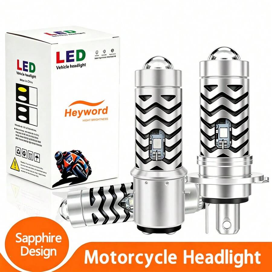 Heyword 12-80V Motorcycle And Electric Vehicle Front Headlight, Equipped With LED Yellow And White Dual Beam Lens And 3570 Type Light Beads - 1pcs - View 1