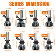 Heyword 2入 LED 車用大燈 9005 9006 H13 H11 H7 H4 H1 高/低燈，450W 150000LM 800% 更亮，5 色可選 6500K/3000K/4300K/8000K/25000K，快速靜音風扇，1860 晶片，即插即用 - 6000K(白光) - 查看 9