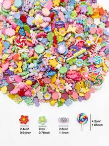 20/50/60/100pcs New Mixed Resin Pendant Cute Pendant Set, Summer Phone Case Decor, Charming & Adorable Set, Blue Bulk Mixed Flat Resin Decorations For DIY Crafts - Multicolor - View 10