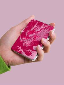1PC Chinese Style Series Portable Vanity Mirror, Foldable Lightweight Ultra-Thin Convenient Hand Mirror, PU Leather, Suitable For Multiple Scenarios And All People, Rectangular Mirror, Pocket Mirror, Classic Dragon Butterfly Starry Sky Pattern Design, Exquisite And Delicate, Easy To Carry, Handheld Makeup Mirror, 180° Flip Cover, Multi-Functional Mini Mirror, Compact Mirror, Mirrors, Daily, Holiday, Birthday, Valentine's Day, Mother's Day, Partner Gift, Can Be Placed Anywhere - Multicolor - View 5