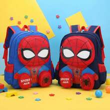 1pc Back To School Holiday Travel Disney Marvel Spider-Man Cartoon Large Capacity Backpack, Personalized Anime Style Lightweight Ergonomic Daily Commute School Bag - Multicolor - View 2