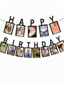 1 Set Birthday Letter Banner, Birthday Party Photo Backdrop Decoration, Background Wall, Photo Album Wall - Birthday Flag - View 9