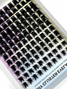 Manga 仙女感纖維假睫毛簇 狐狸眼尖簇狀接睫毛 自然長款 12-20mm DIY 動漫風 單簇假睫毛 貓眼款 120片 - 黑色 - 查看 8
