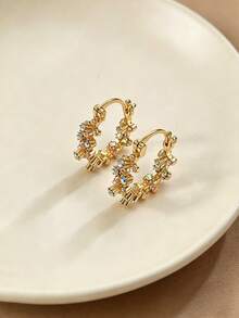 1 Pair Vintage Sweet Elegant Pearl Earrings, Niche Design, High-End Personalized Fashion Ear Jewelry, Suitable For Teenage Girls Daily And Holiday Wear - Multicolor - View 1