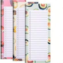 165pcs/Fruit Print Magnetic Fridge Notepad, Grocery Shopping Checklist To‑Do List Memo Pad, Household Refrigerator Planner Stationery (Random Style),Essential For School, Halloween, Christmas Gifts - one-size - View 8