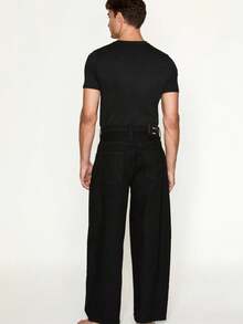 Men's NESHIE Men's Balloon Fit Black Jeans - Black - View 5