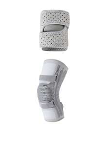 1 Set Adjustable Compression Knee Support, Unisex, Patella Joint Protection, Suitable For Running, Cycling, Fitness, Outdoor Hiking, Gym Training And Daily Wear Knee Injury Support - Multicolor - View 10
