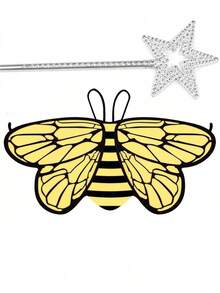 Adult Halloween Animal Costume Cape, Simulated Ladybug, Bee, Butterfly, Dragonfly Wing Design Cape Prop - Multicolor - View 22