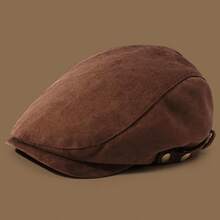 1pc Men's Autumn/Winter Beret Hat, Casual Versatile Outdoor Baseball Cap, Suitable For Travel And Shopping - A - View 3