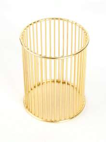 Nordic Style Gold Pen Holder Makeup Brush Storage Rack, Portable Multi-Functional Desktop Organizer, Can Store Cosmetics, Suitable For Home Decor, Study Room Storage, Room Decoration, Living Room Decor, Also A Birthday Gift For Women And Teenagers, Suitable For Bedroom, Office Desktop Decoration Or Travel Daily Use, Christmas Decor, Office Supplies, Cosmetic Storage, Room Decoration - Multicolor - View 13
