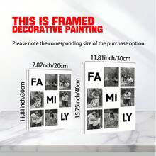 1pc Personalized Family Photo Collage Custom Poster, A Customized Wall Art Gift Featuring 6 Pictures, A Modern Home Decoration Piece Pictures Custom Photo, Suitable For Giving On Birthdays Or Mother's Day, Customizable Things, Optional Frame - Multicolor - View 5