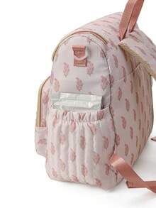 1pc Multifunctional Large Capacity Ditsy Floral Mommy Backpack, Can Be Hung On Stroller - Multicolor - View 11