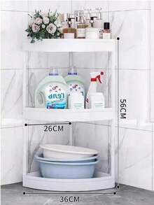 1 buah Rak Penyimpanan Sudut Gaya Modern 3/4/5 Tingkat, Desain Lipat, Perakitan Sederhana, Pengorganisasi Sudut Hemat Ruang, Cocok untuk Kamar Mandi, Dapur, Kamar Tidur, Dapat Menyimpan Kosmetik, Perlengkapan Mandi, dan Barang-Barang Kecil, Keranjang Penyimpanan Multifungsi - MultiWarna - View 15