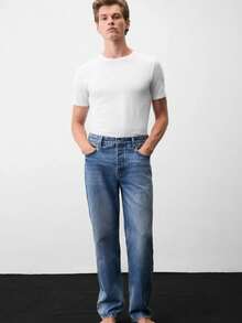 Men's CARPE Men's Straight Fit Jeans Light Blue Trousers - Royal Blue - View 2
