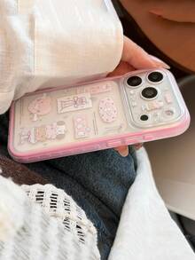 1 buah Casing Ponsel Minimalis Gaya Korea Motif Kartun Pink Lucu Kompatibel dengan iPhone 18 Pro Max, 18 New 17 Pro, Perlindungan Penuh 16, Tahan Guncangan 15, Casing Lembut 17, Pelindung Cantik - MultiWarna - View 6