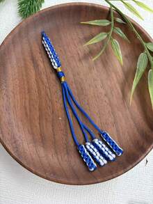 1pc Original Handmade Contrast Color Braided Rope Tassel Pendant, Artistic Retro Tassel Charm, Key & Bag Accessory, DIY Decorative Hanging Rope - Multicolor - View 8
