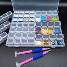 56-Grid Storage Box, Diamond Painting Tool Bead Organizer, Transparent Plastic Jewelry Storage Box, Multi-Compartment Large Capacity, For Handmade Beading Storage, DIY Rhinestones, Nail Art Small Items Sorting, Desktop Storage - One Size - View 4