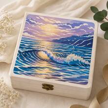 Reusable Sunset Ocean Wave Painting Stencil, Coastal Landscape Art Template, Suitable For DIY Crafts, Wall Art, Canvas, Fabric, Pillow, Gift Box, Photo Frame And Home Decor - A - View 6