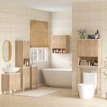 Bathroom Wall Cabinet With Adjustable Shelf - Oak On-Site - 1 - View 8