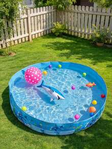 Large Outdoor Inflatable Swimming Pool, Round Foldable Home Water Basin, Water Play Pool, Water Spirit Swimming Pool - A - View 3