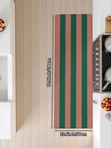 DAJIANG 1pc Vertical Striped Long Runner Rug, Kitchen Mat/Doormat/Hallway Carpet, Suitable For Bathroom, Kitchen, Outdoor, Hallway, Bedroom, Living Room, Machine Washable Easy To Clean, Non-Slip Entry Mat, Autumn Home Decor Carpet Accessory - Multicolor - View 15