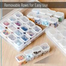 56-Grid Storage Box, Diamond Painting Tool Bead Organizer, Transparent Plastic Jewelry Storage Box, Multi-Compartment Large Capacity, For Handmade Beading Storage, DIY Rhinestones, Nail Art Small Items Sorting, Desktop Storage - One Size - View 8