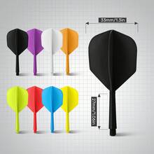 24pcs Integrated Dart Flight Set, 3pcs/Set 8-Color Solid Color Combination, 2BA Universal Thread Integrated Molded Dart Accessories, Anti-Drop And Non-Bending, Replacement Spare Dart Flights And Shafts, Suitable For Hard And Soft Tip Darts, Dart Practice, Indoor Competition, Leisure Gathering Training Replacement Consumables - Multicolor - View 3